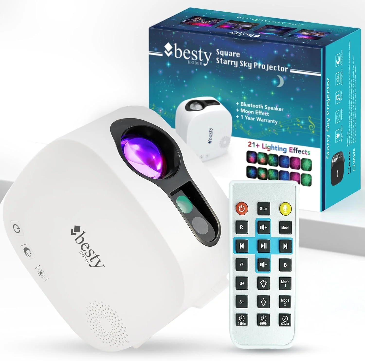 چراغ خواب پروژکتور ستاره ماه بستای هوم، اسپیکر موزیک بلوتوث، پروژکتور نور سحابی ماه با کنترل از راه دور، پروژکتور کهکشانی برای سقف اتاق خواب بزرگسالان و کودکان (سفید) چراغ خواب پروژکتور ستاره ماه بستای هوم، اسپیکر موزیک بلوتوث، پروژکتور نور سحابی ماه با کنترل از راه دور، پروژکتور کهکشانی برای سقف اتاق خواب بزرگسالان و کودکان (سفید)