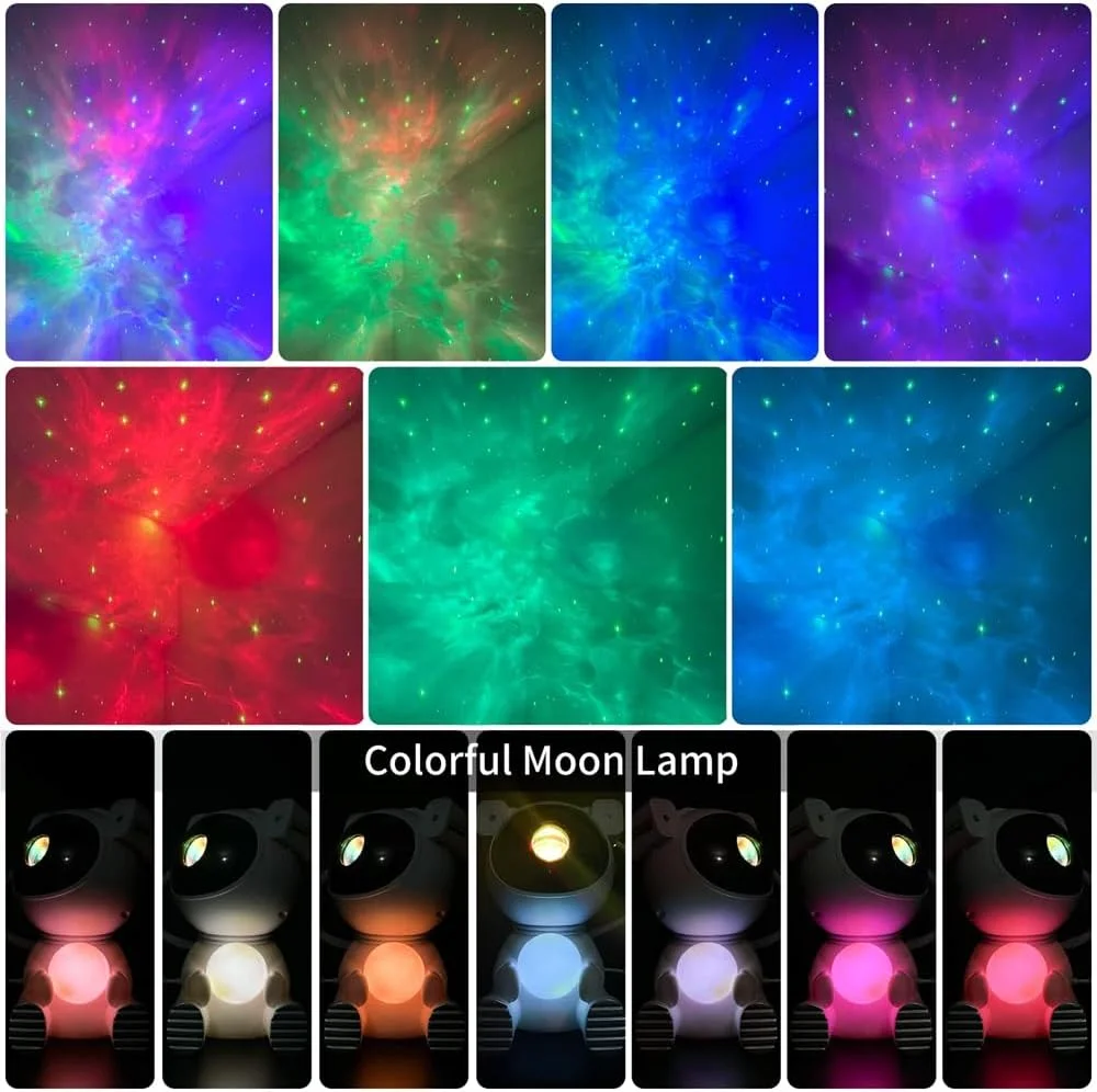 پروژکتور فضانورد کهکشان Azonee، چراغ کهکشان ستاره ای با تایمر و کنترل از راه دور، چراغ خواب برای کودکان، لامپ LED سحابی سقفی برای کودکان، بزرگسالان، دکور اتاق، هدیه پروژکتور فضانورد کهکشان Azonee، چراغ کهکشان ستاره ای با تایمر و کنترل از راه دور، چراغ خواب برای کودکان، لامپ LED سحابی سقفی برای کودکان، بزرگسالان، دکور اتاق، هدیه