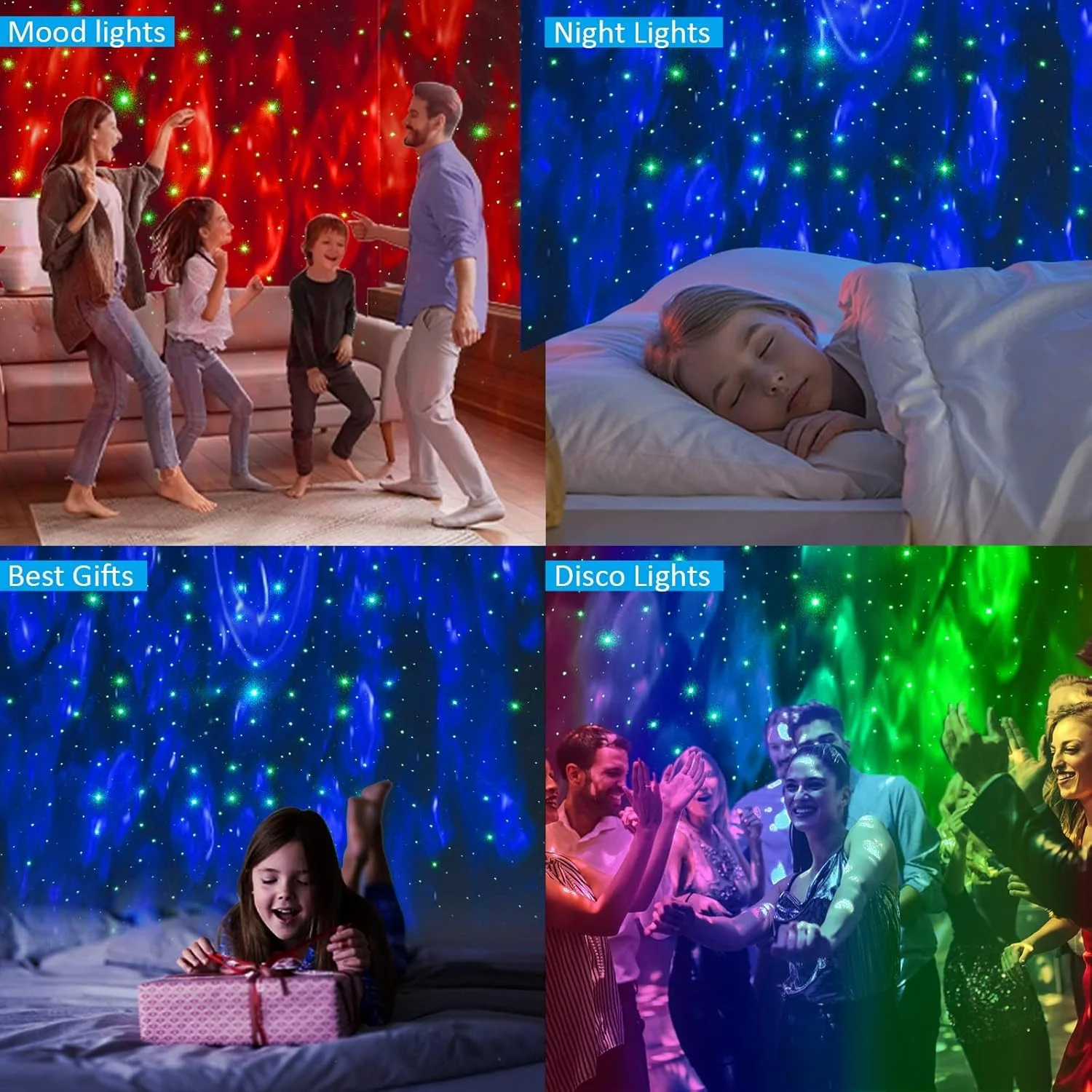 پروژکتور کهکشانی Azonee، چراغ خواب LED موج اقیانوسی با کنترل از راه دور/تغییر رنگ/پخش موسیقی بلوتوث/تایمر - مناسب برای اتاق خواب بزرگسالان یا کودکان/تولد/مهمانی پروژکتور کهکشانی Azonee، چراغ خواب LED موج اقیانوسی با کنترل از راه دور/تغییر رنگ/پخش موسیقی بلوتوث/تایمر - مناسب برای اتاق خواب بزرگسالان یا کودکان/تولد/مهمانی