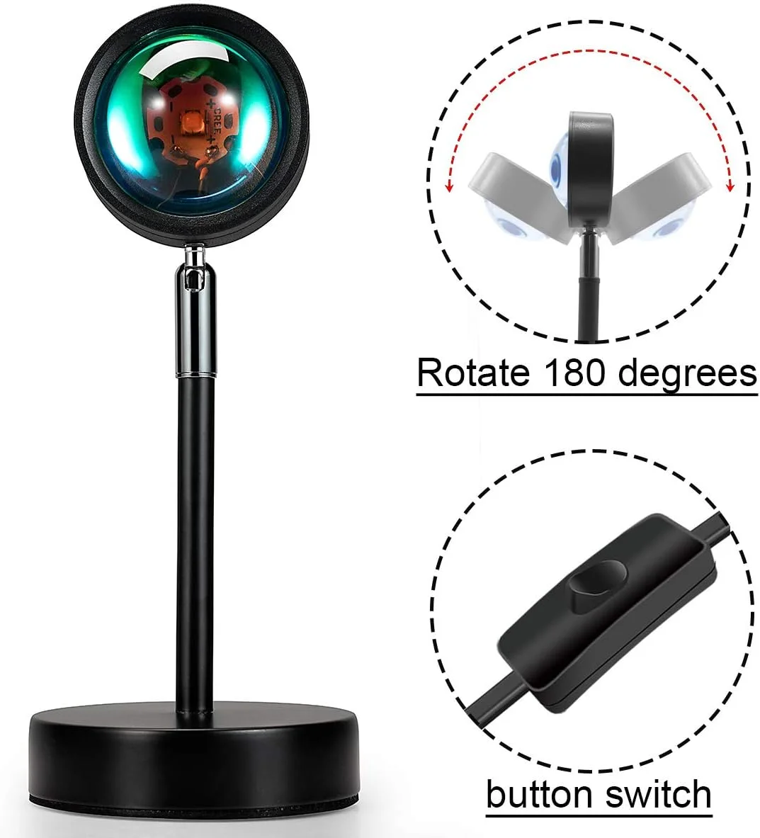 چراغ پروژکتور غروب بالکوان، چراغ رنگین کمانی چرخشی، چراغ ال ای دی ویژوال رمانتیک، چراغ قرمز شبکه ای با USB، چراغ ایستاده مدرن برای اتاق نشیمن و اتاق خواب (قرمز غروب) چراغ پروژکتور غروب بالکوان، چراغ رنگین کمانی چرخشی، چراغ ال ای دی ویژوال رمانتیک، چراغ قرمز شبکه ای با USB، چراغ ایستاده مدرن برای اتاق نشیمن و اتاق خواب (قرمز غروب)