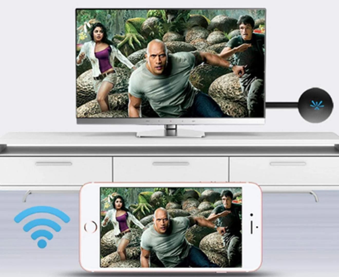 مبدل بیسیم وایفای 2.4G NC، دستگاه بیسیم HDMI روی صفحه، پخشکننده شبکه برای اندروید و آیفون مبدل بیسیم وایفای 2.4G NC، دستگاه بیسیم HDMI روی صفحه، پخشکننده شبکه برای اندروید و آیفون