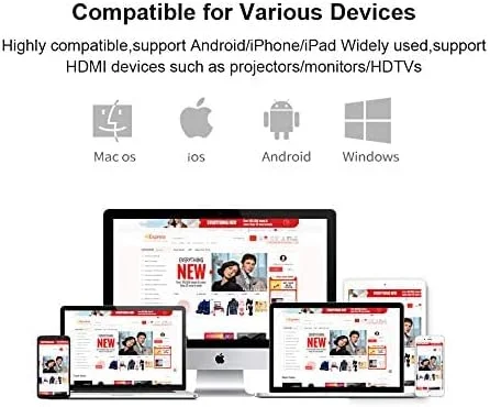 گیرنده نمایشگر بی سیم HDMI 5G G9 Plus، وای فای 5G/2.4G، کیفیت 4K 1080P، دانگل آداپتور انتقال تصویر موبایل برای آیفون، مک، iOS، اندروید به تلویزیون، پروژکتور، پشتیبانی از Miracast Airplay DLNA بدون نیاز به سوییچینگ