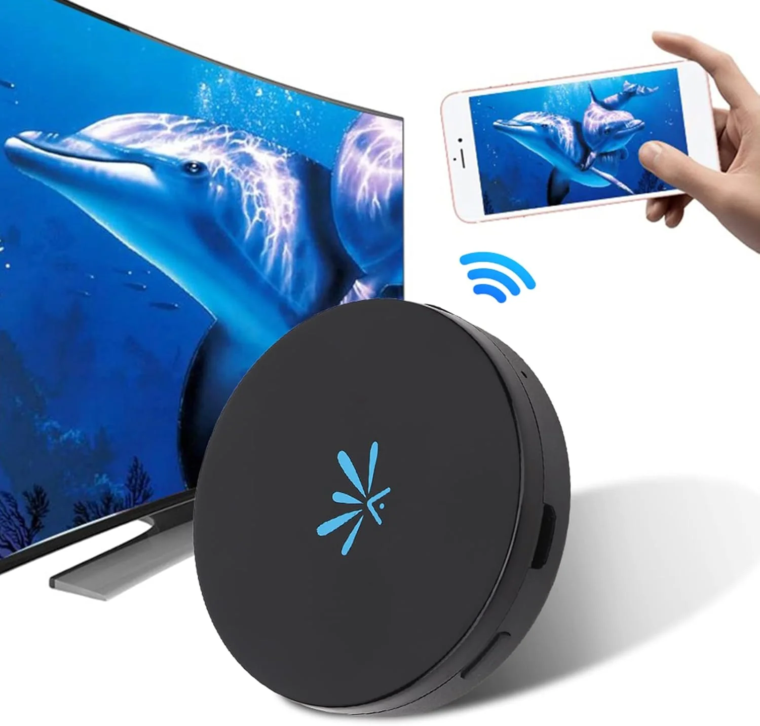 دانگل گیرنده نمایشگر بیسیم، پخش صفحه نمایش تلویزیون وایفای 5G، همگامساز پروژکتور ویدئویی 1080P 4K برای آینه کردن صفحه نمایش تلویزیون از تلفن همراه/تبلت/کامپیوتر دانگل گیرنده نمایشگر بیسیم، پخش صفحه نمایش تلویزیون وایفای 5G، همگامساز پروژکتور ویدئویی 1080P 4K برای آینه کردن صفحه نمایش تلویزیون از تلفن همراه/تبلت/کامپیوتر