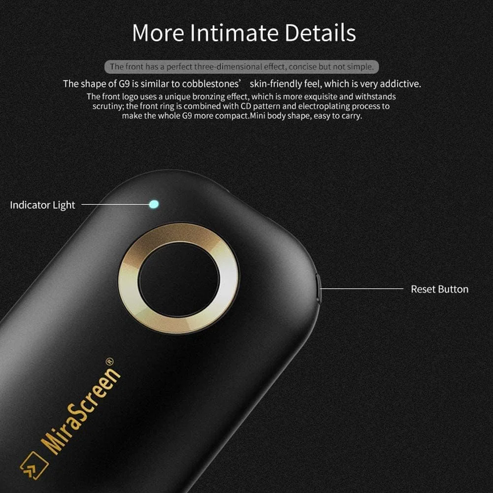 گیرنده نمایشگر بی‌سیم HDMI، وای‌فای 5G، کیفیت 4K و 1080P، دانگل آداپتور انعکاس صفحه نمایش موبایل برای آیفون، مک، iOS و اندروید به تلویزیون و پروژکتور، پشتیبانی از Miracast، Airplay، DLNA بدون نیاز به سوییچینگ (5G+2.4G)