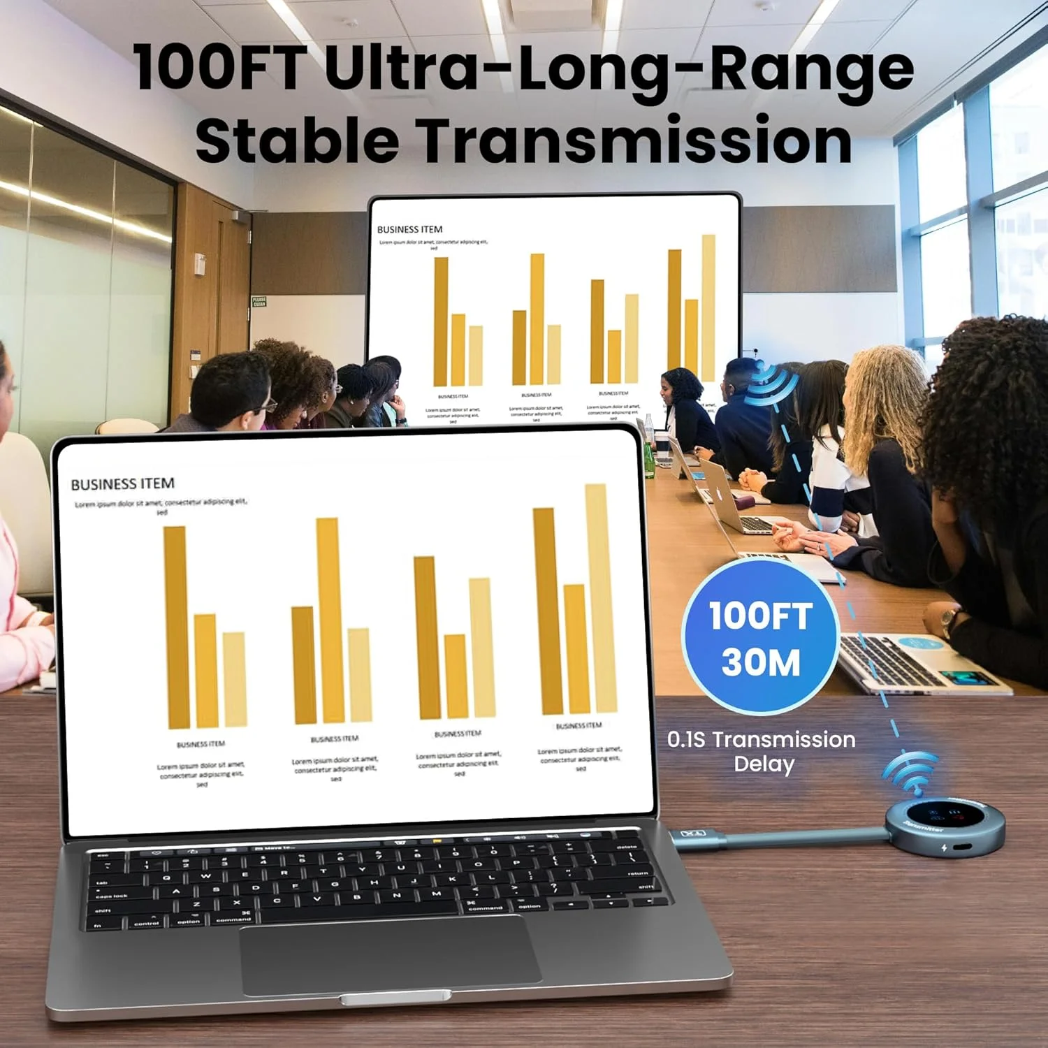 فرستنده و گیرنده HDMI بیسیم، توسعهدهنده HD بیسیم Plug & Play قابل حمل 2.4G/5G با صفحه نمایش LED، کیت HDMI بیسیم برای پخش ویدیو و صدا به مانیتور از لپتاپ/رایانه شخصی/جعبه تلویزیون/پروژکتور فرستنده و گیرنده HDMI بیسیم، توسعهدهنده HD بیسیم Plug & Play قابل حمل 2.4G/5G با صفحه نمایش LED، کیت HDMI بیسیم برای پخش ویدیو و صدا به مانیتور از لپتاپ/رایانه شخصی/جعبه تلویزیون/پروژکتور