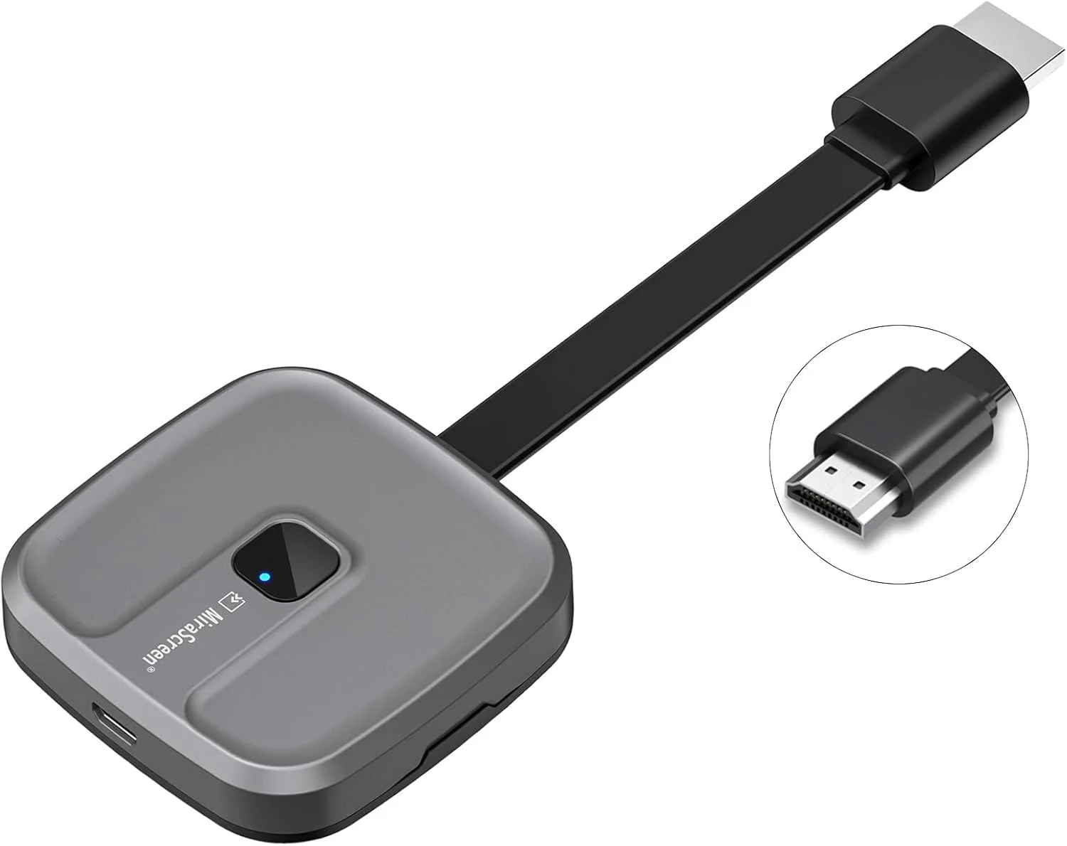 آداپتور HDMI بی‌سیم 1080P، دانگل انتقال تصویر 2.4 گیگاهرتز برای اندروید/IOS/ویندوز/مک، پشتیبانی از Miracast، DLNA، Airplay برای تلویزیون‌ها و پروژکتورها