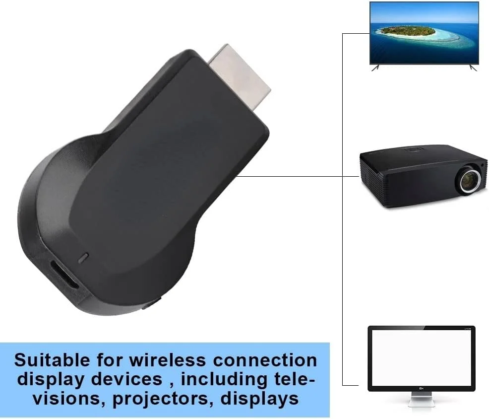 دانگل وایرلس نمایشگر پروژکتور تلویزیون HDMI وای فای گیرنده فول اچ دی HDMI دانگل برای اندروید نتفلیکس یوتیوب دانگل وایرلس نمایشگر پروژکتور تلویزیون HDMI وای فای گیرنده فول اچ دی HDMI دانگل برای اندروید نتفلیکس یوتیوب