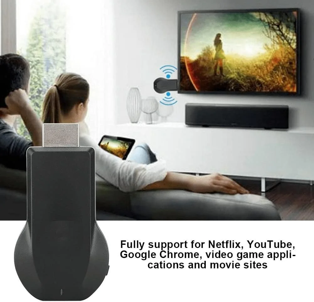 دانگل وایرلس نمایشگر پروژکتور تلویزیون HDMI وای فای گیرنده فول اچ دی HDMI دانگل برای اندروید نتفلیکس یوتیوب دانگل وایرلس نمایشگر پروژکتور تلویزیون HDMI وای فای گیرنده فول اچ دی HDMI دانگل برای اندروید نتفلیکس یوتیوب