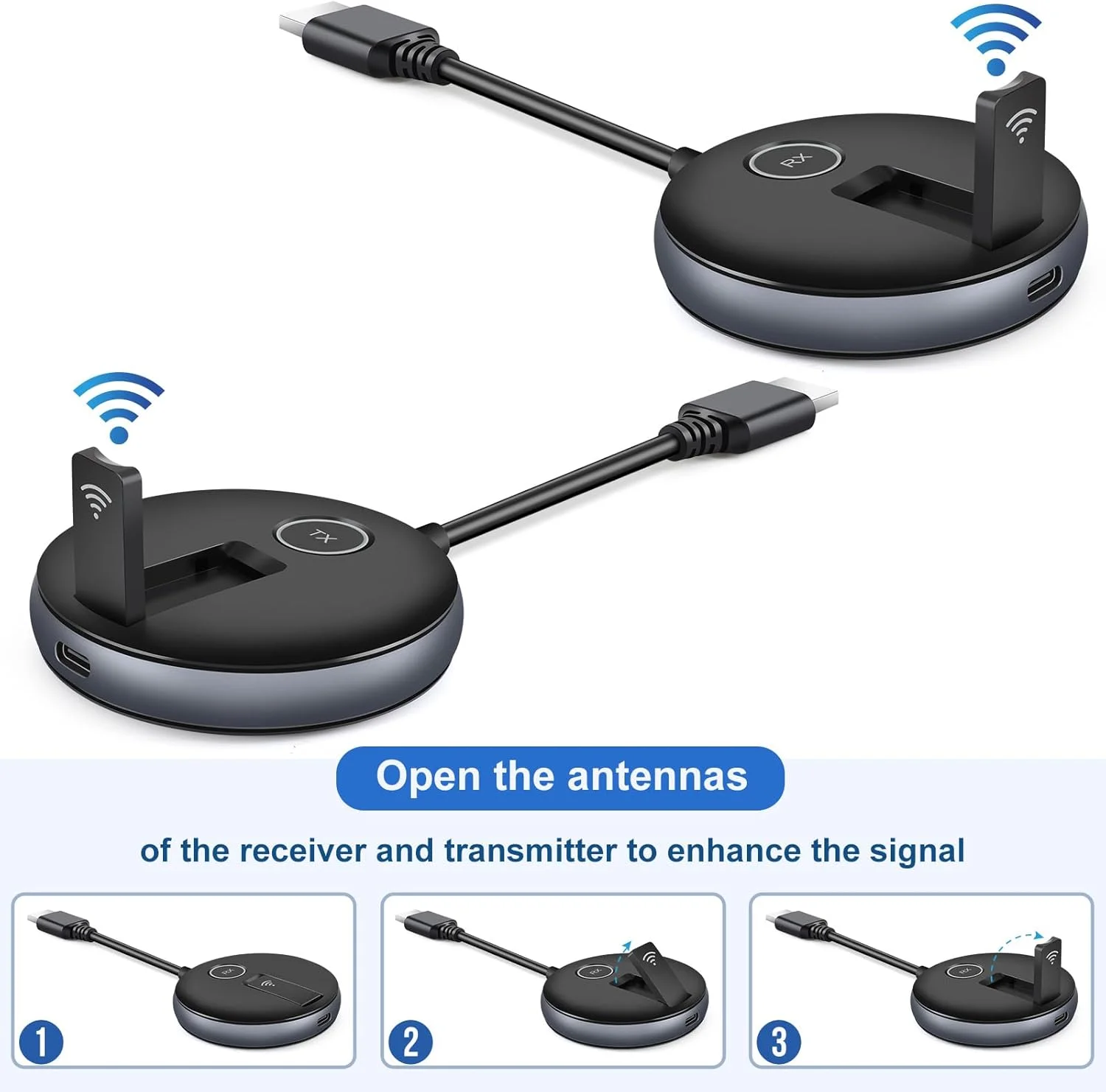 گیرنده بی سیم HDMI مدل G9R PRO (فقط گیرنده)، باید با فرستنده G9R Pro جفت شود، ایده آل برای گیرنده اضافی یا استفاده جایگزین