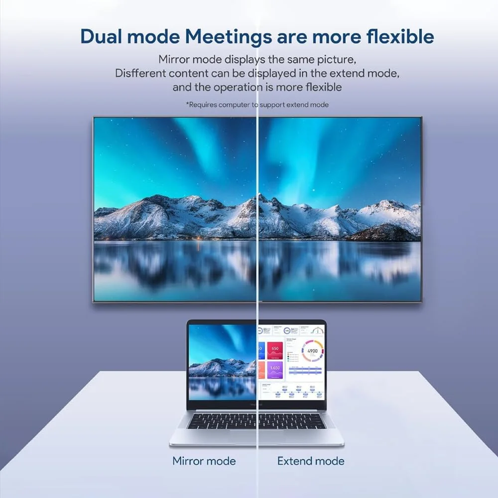 اکستندر بی‌سیم HDMI موسیل 4K از طریق وای‌فای 5 گیگاهرتز – برد 30 متر، آنتن دوتایی، بدنه آلیاژ آلومینیوم، بدون نیاز به درایور، سازگار با WIDI، Miracast، DLNA، AirPlay – مجموعه فرستنده و گیرنده (خاکستری)