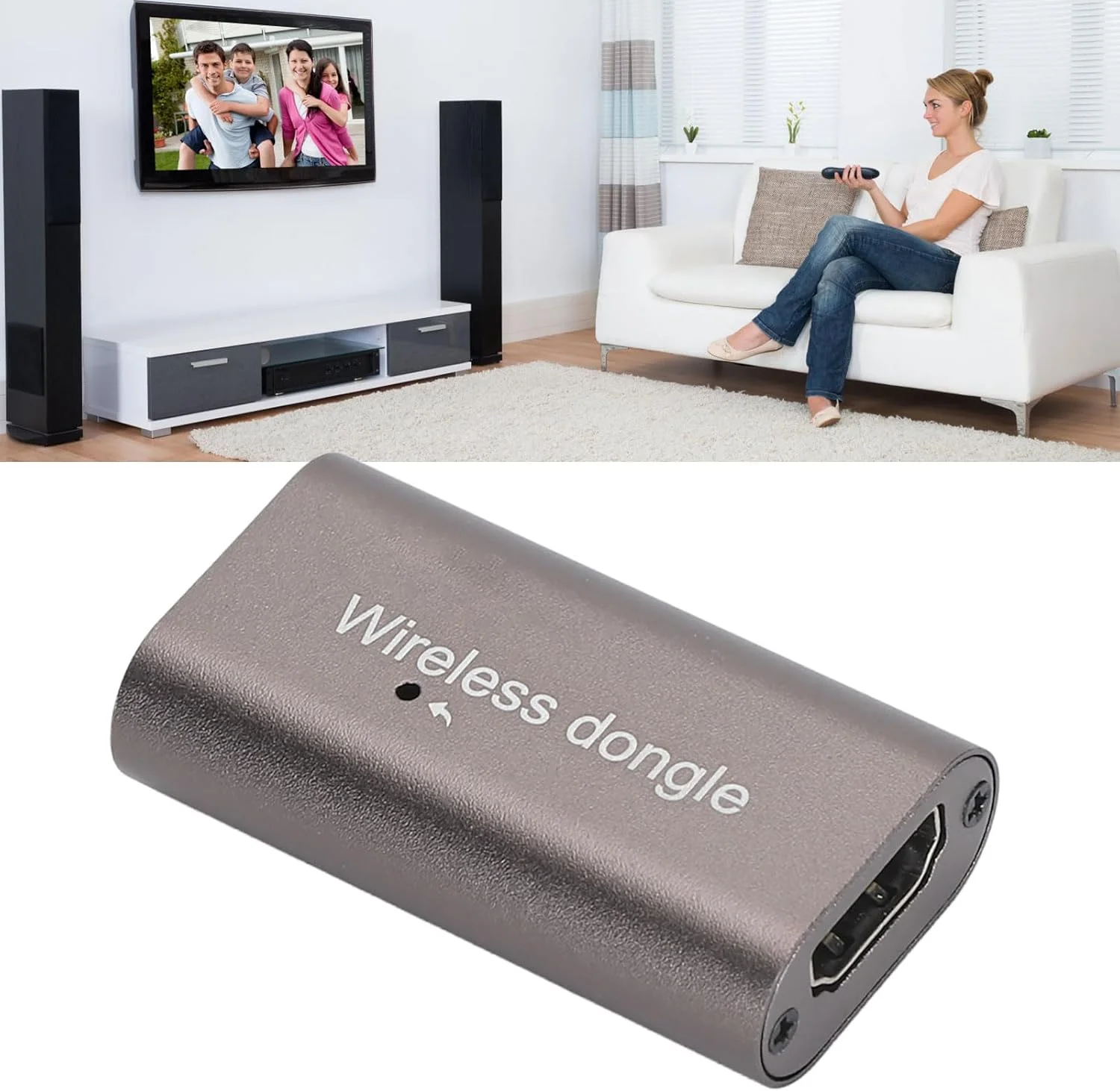 آداپتور نمایشگر بیسیم HDMI، توسعه دهنده بیسیم HDMI وای فای HD 1080P 650MHz برای پخش ویدیو از لپ تاپ، کامپیوتر، تلفن هوشمند به پروژکتور/HDTV آداپتور نمایشگر بیسیم HDMI، توسعه دهنده بیسیم HDMI وای فای HD 1080P 650MHz برای پخش ویدیو از لپ تاپ، کامپیوتر، تلفن هوشمند به پروژکتور/HDTV