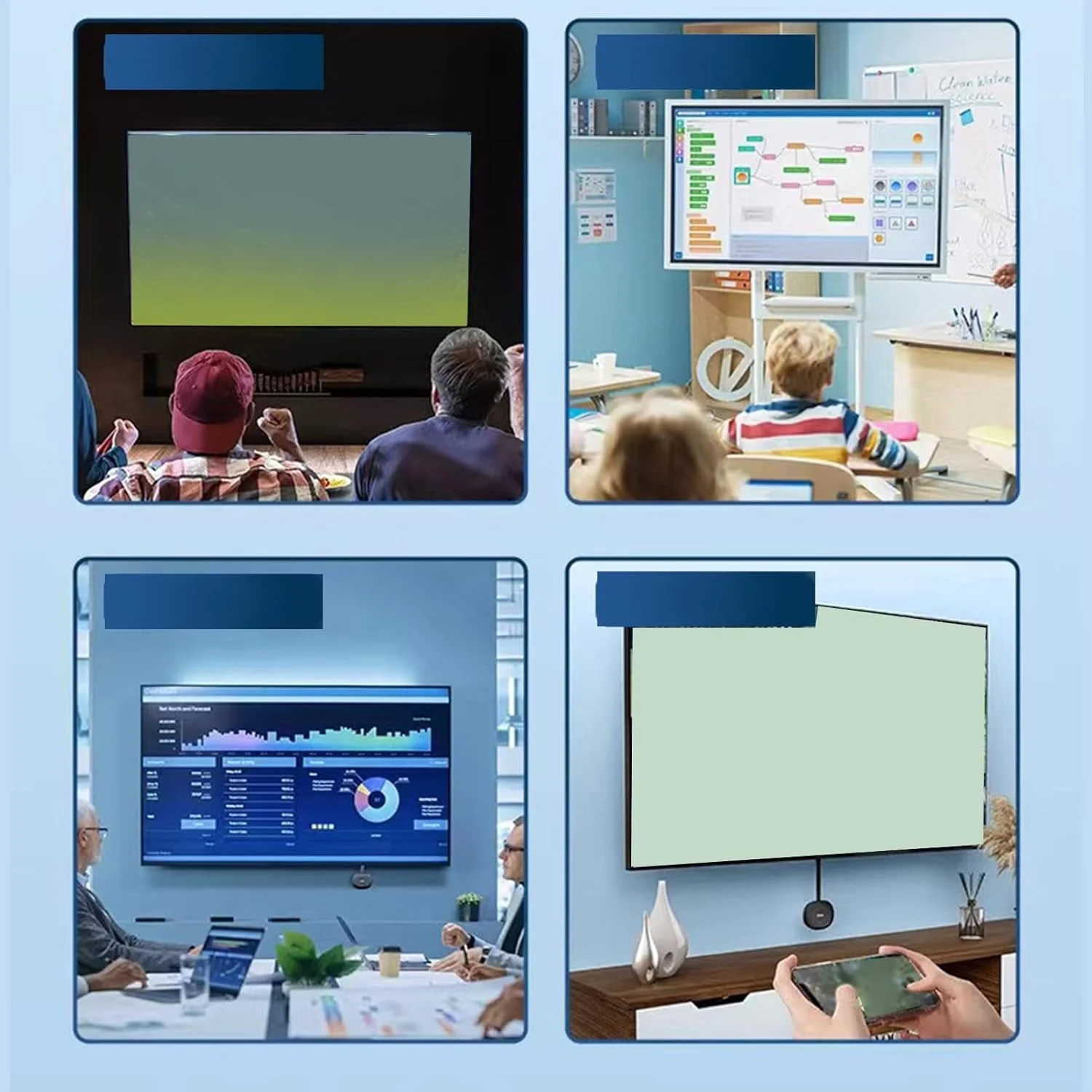 آداپتور دانگل نمایشگر HDMI بی سیم، توسعه دهنده صوتی و تصویری 4K 1080P، بدون تاخیر، از لپ تاپ، کامپیوتر، تلفن هوشمند به مانیتور پروژکتور HDTV