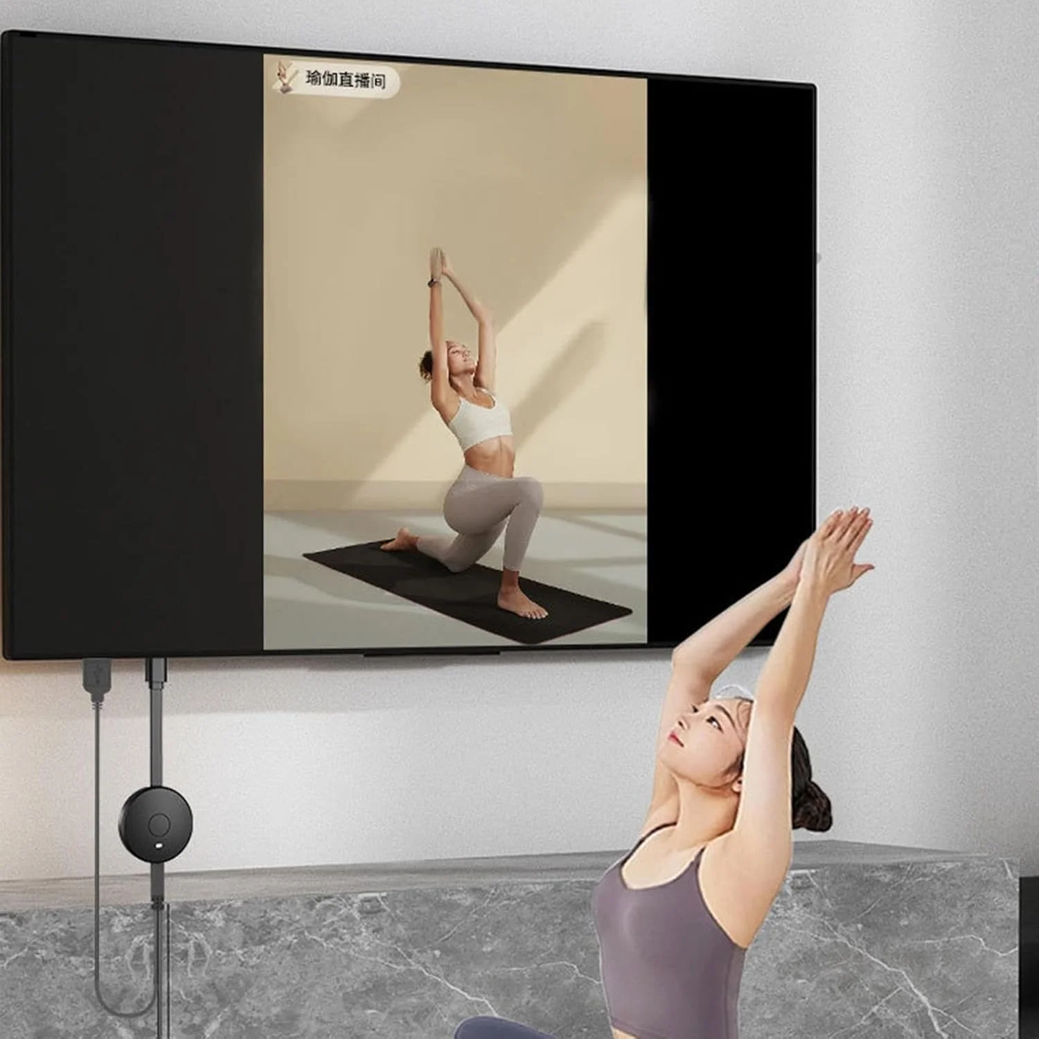 دانگل نمایشگر بی‌سیم - آداپتور انتقال تصویر 2.4G/5G برای برنامه - انتقال تصویر از تلفن هوشمند به تلویزیون HD، پروژکتور، دستگاه پخش بی‌سیم HD برای لپ‌تاپ، کامپیوتر، تلفن هوشمند