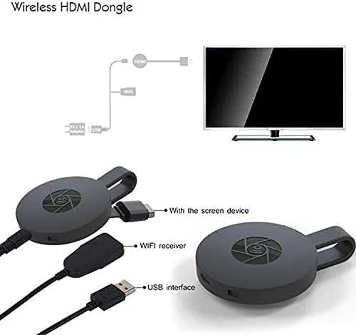 دانگل نمایشگر بی‌سیم HRX HDMI 1080P، آداپتور گیرنده تلویزیون با قابلیت Mirroring Screen