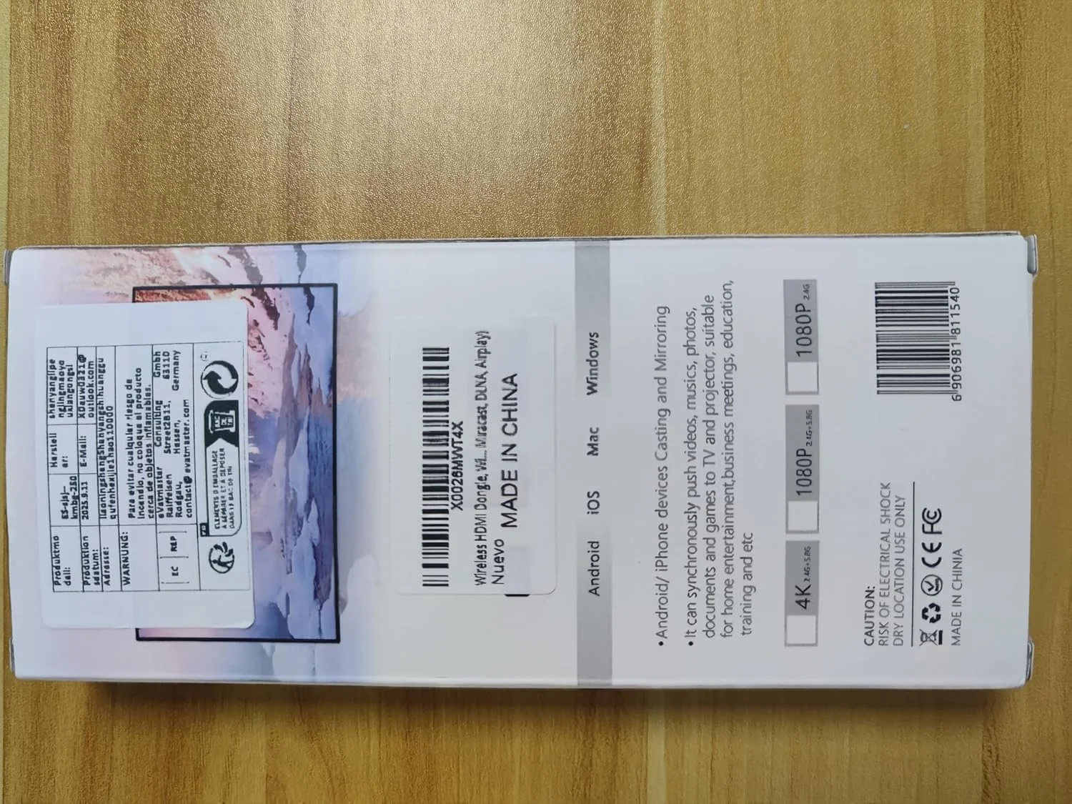 دانگل HDMI بی‌سیم، دانگل نمایشگر وای فای بی‌سیم، سازگار با i-Phone/i-Pad/Android/i-OS، برای تلویزیون/مانیتور (پشتیبانی از Miracast، DLNA، Airplay)-11