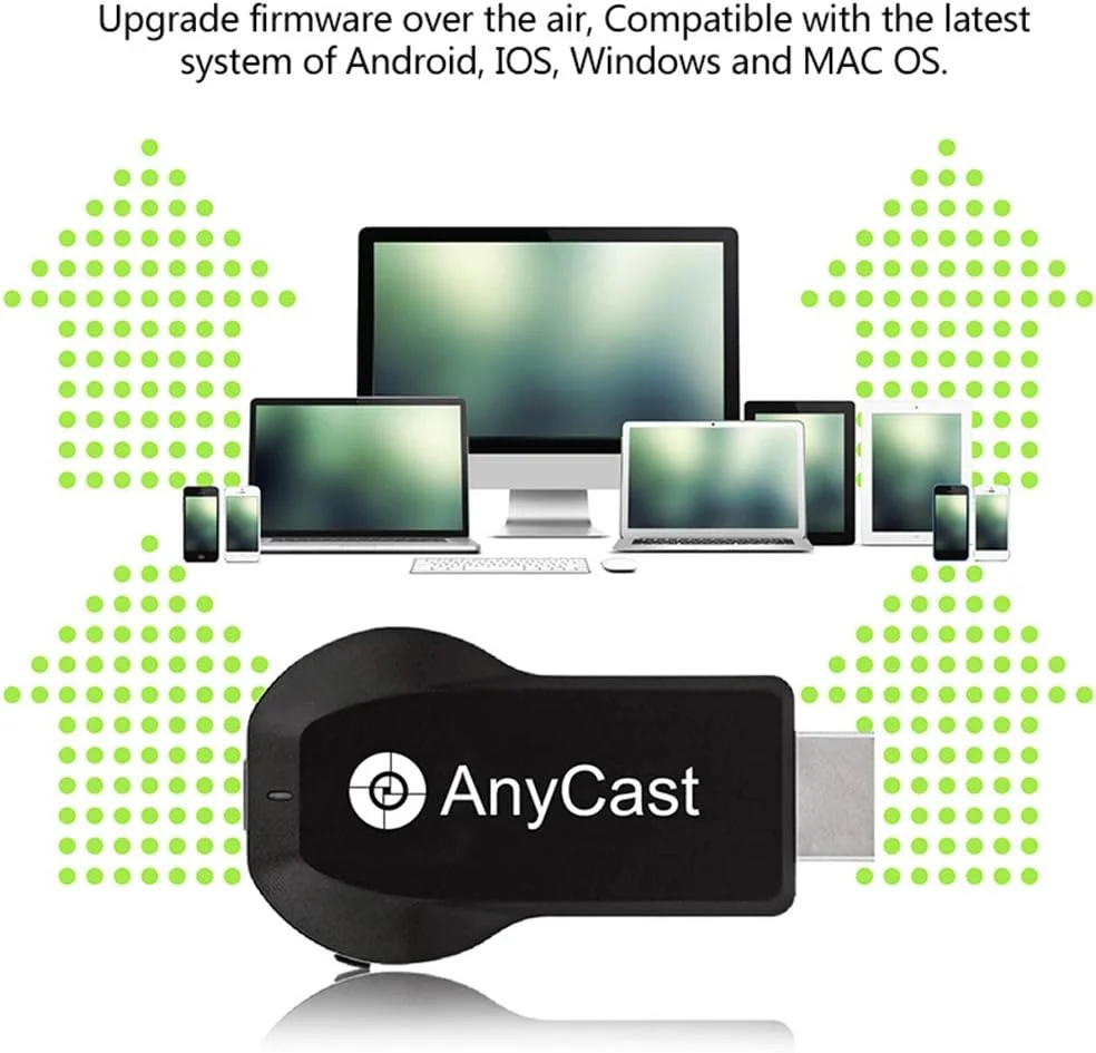 دانگل نمایشگر بی‌سیم، آداپتور HDMI، پشتیبانی از رزولوشن 4K، پشتیبانی از DLNA/Airplay/Miracast برای تلویزیون/پروژکتور/مانیتور/مک/ویندوز/اندروید و غیره