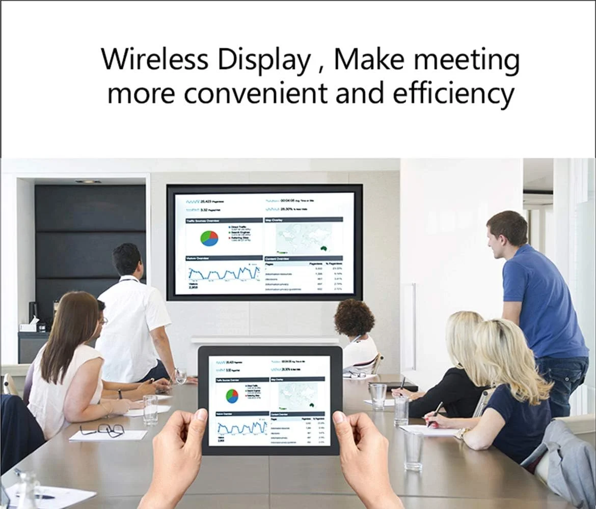 دانگل نمایشگر بی‌سیم، آداپتور HDMI، پشتیبانی از رزولوشن 4K، پشتیبانی از DLNA/Airplay/Miracast برای تلویزیون/پروژکتور/مانیتور/مک/ویندوز/اندروید و غیره