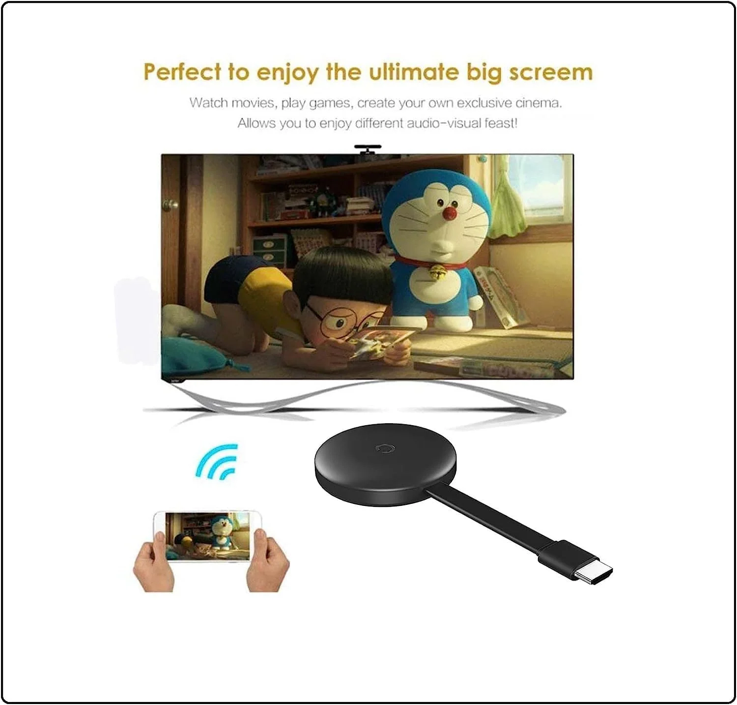 دانگل وایرلس وای فای 1080p ان تک (NTECH) سازگار با اندروید، ویندوز، تلویزیون ها و پروژکتورها. می توانید از آن برای نمایش محتوای صفحه تلفن یا کامپیوتر خود بر روی تلویزیون استفاده کنید. (Miracst/AirPlay/DLNA/Airplay Mirror)