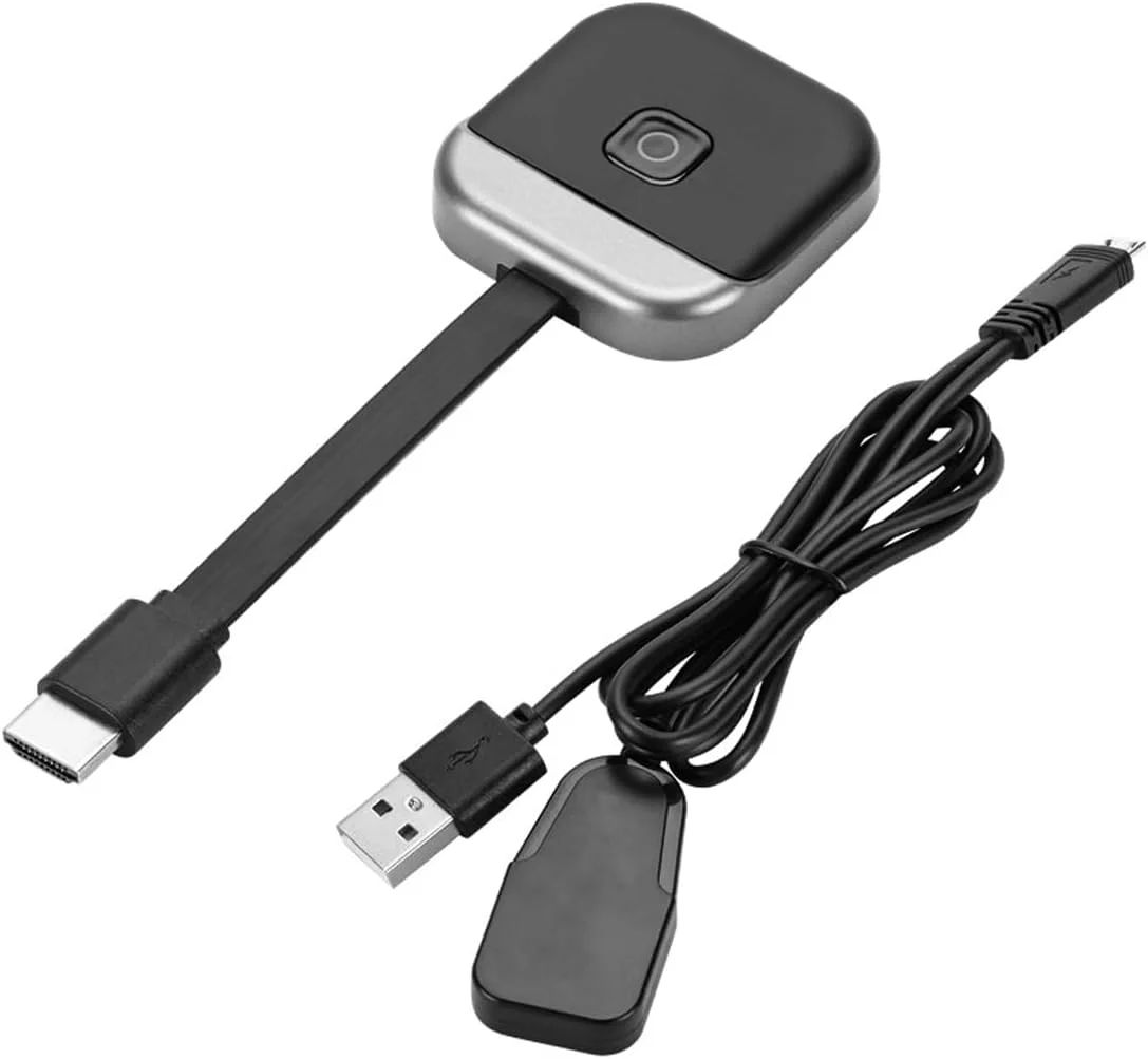 دانگل آداپتور HDMI بی سیم برای تلویزیون 4K Full HD Miracast، پخش ویدئو و انتقال صفحه نمایش از اندروید، ویندوز، مک، لپ تاپ، تلفن، تبلت، کامپیوتر به تلویزیون های HD، مانیتور و پروژکتور