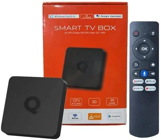 جعبه تلویزیون هوشمند MT 4K مدل 2025 با پخش کننده رسانه ای 4K Ultra HD | اتصال دو بانده | پشتیبانی از Google TV و Google Assistant و ریموت - مشکی | با اشتراک رایگان 1 ساله