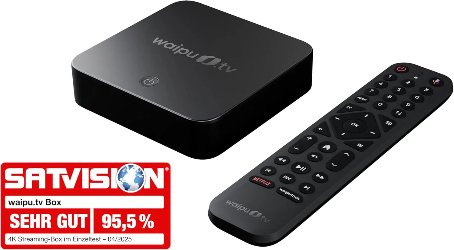 waipu.tv Box | شامل کنترل از راه دور با نور پس زمینه | تلویزیون از طریق WiFi | LAN | HDMI | 4K | HDR10+ | Dolby Vision | Dolby Atmos | کوپن برای 3 ماه 300 ایستگاه تلویزیونی و 40000 فیلم و سریال waipu.tv Box | شامل کنترل از راه دور با نور پس زمینه | تلویزیون از طریق WiFi | LAN | HDMI | 4K | HDR10+ | Dolby Vision | Dolby Atmos | کوپن برای 3 ماه 300 ایستگاه تلویزیونی و 40000 فیلم و سریال