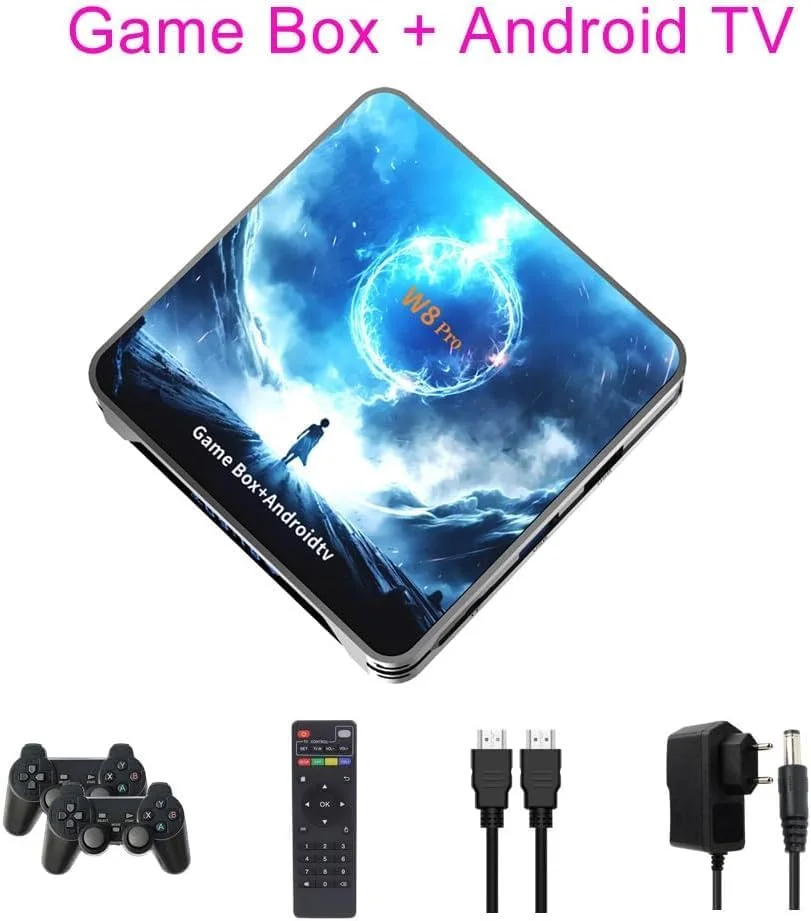 جعبه تلویزیون گیمینگ W8 PRO، اندروید 14.0، 30000 بازی، سیستم دوگانه جعبه تلویزیون گیمینگ W8 PRO، اندروید 14.0، 30000 بازی، سیستم دوگانه