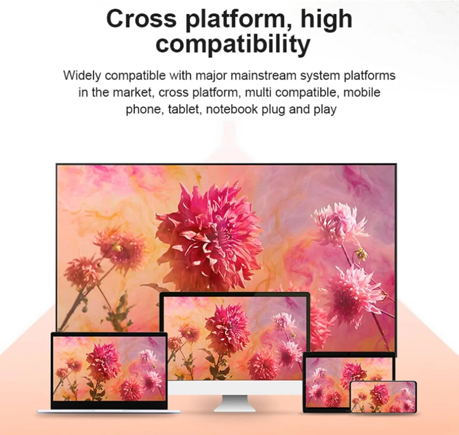 آداپتور نمایشگر بی‌سیم HDMI، گیرنده نمایشگر بی‌سیم سیمی 1080P با پشتیبانی از WiFi و حالت سیمی USB برای ویندوز، اندروید، iOS، برای بازی و جلسات