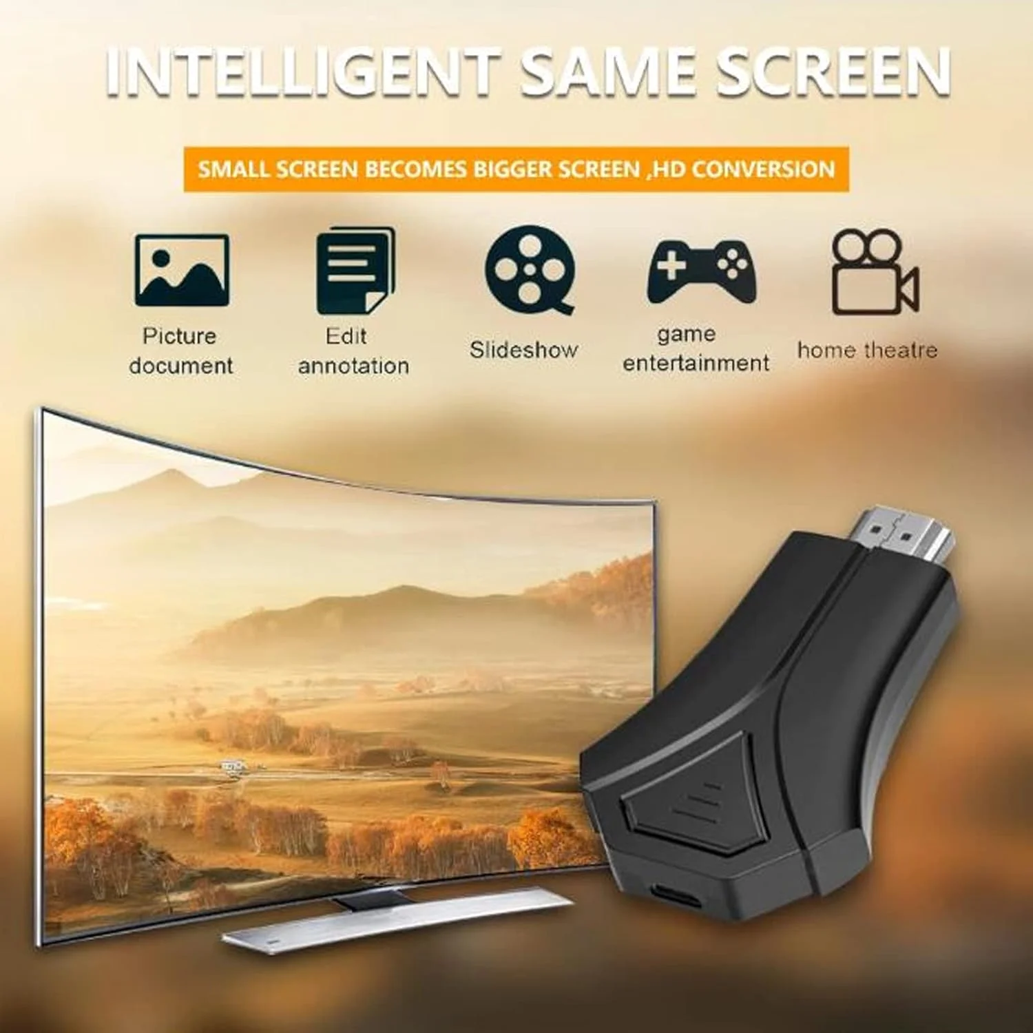 آداپتور نمایشگر بی‌سیم HDMI Vbestlife، گیرنده بازتاب صفحه نمایش موبایل WiFi 1080P برای Miracast، DLNA، Airplay، بازتاب Airplay