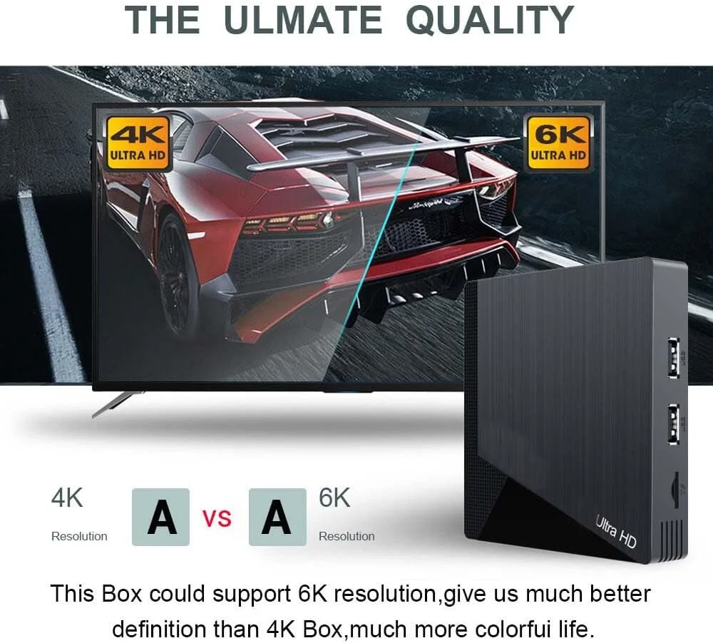 باکس کامپیوتر 8K Ultra HD، رم 8 گیگابایتی، رام 128 گیگابایتی، وای فای 6، بلوتوث 5.2، صدا