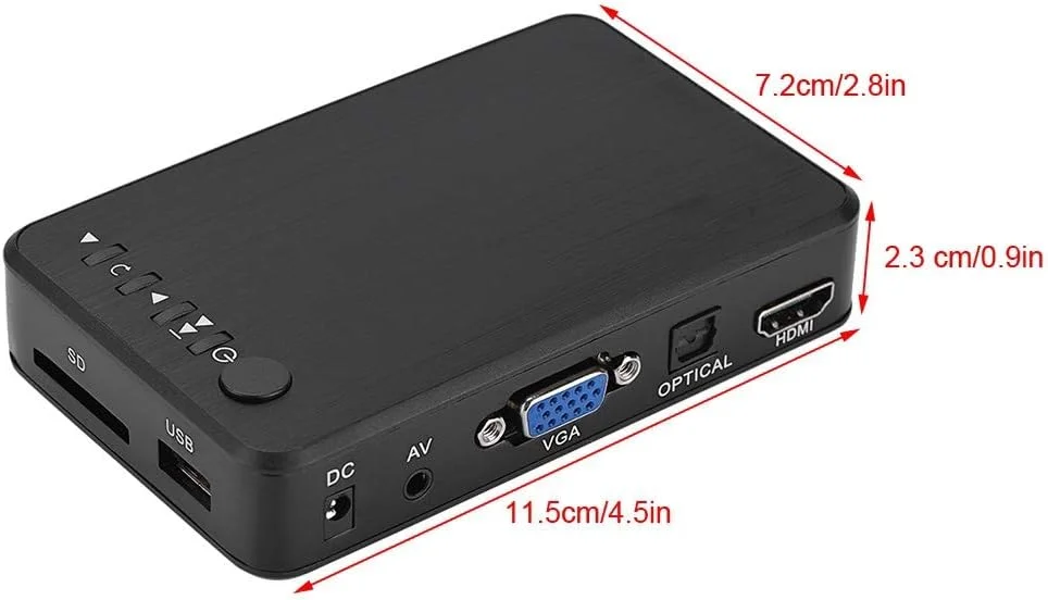 پخش کننده چند رسانه ای کوچک Vbestlife Full HD 1080P با کنترل از راه دور تلویزیون دیجیتال برای درایو USB / هارد دیسک خارجی 2.5 ترابایتی / کارت SD (مشکی) پخش کننده چند رسانه ای کوچک Vbestlife Full HD 1080P با کنترل از راه دور تلویزیون دیجیتال برای درایو USB / هارد دیسک خارجی 2.5 ترابایتی / کارت SD (مشکی)