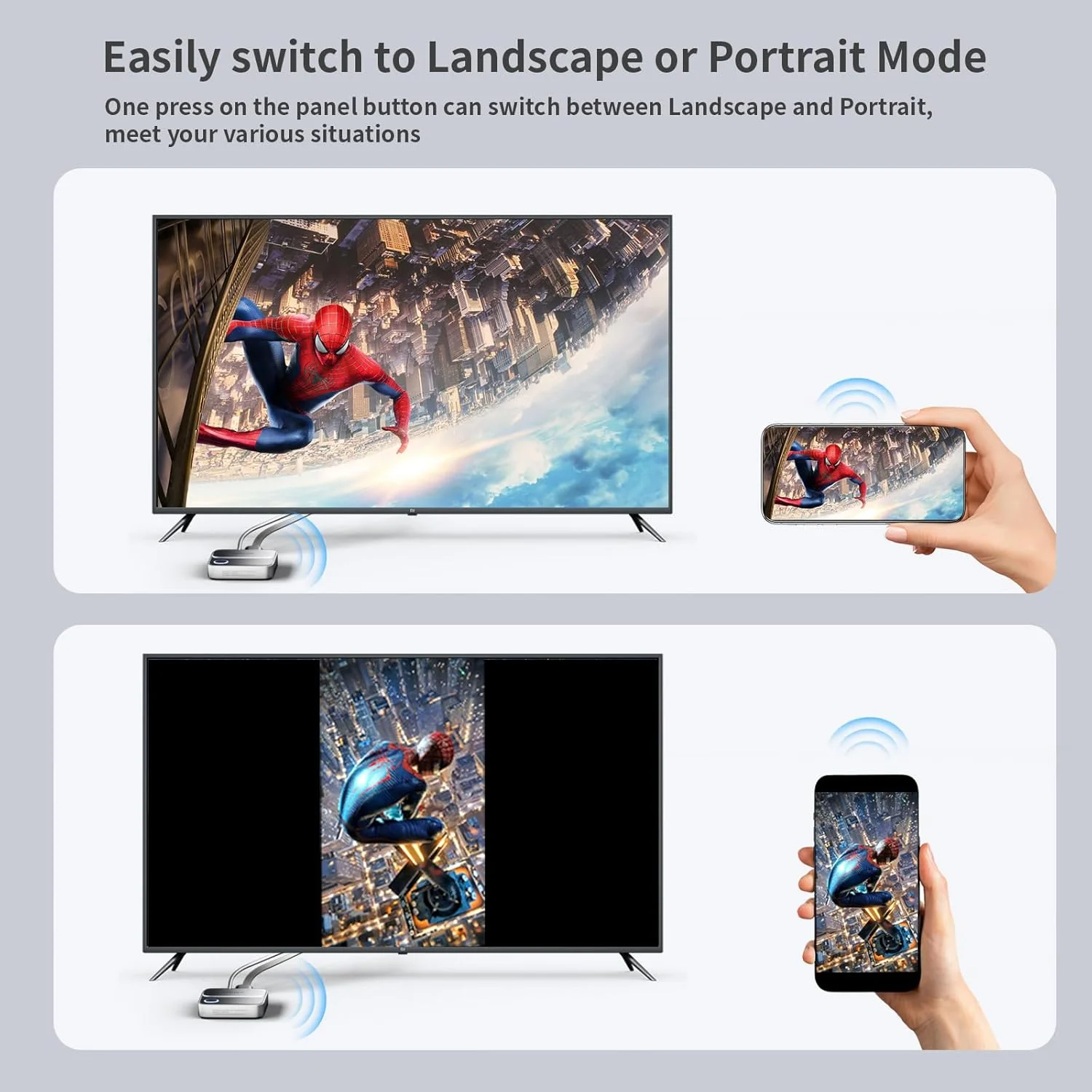 دانگل آداپتور نمایشگر HDMI بی سیم Unitek، گیرنده Screen Mirroring، 2.4G/5G، دستگاه پخش 4K برای تلویزیون، آداپتور/اکستندر Screen Mirroring برای پخش ویدئو به مانیتور از Mac iOS Android Windows