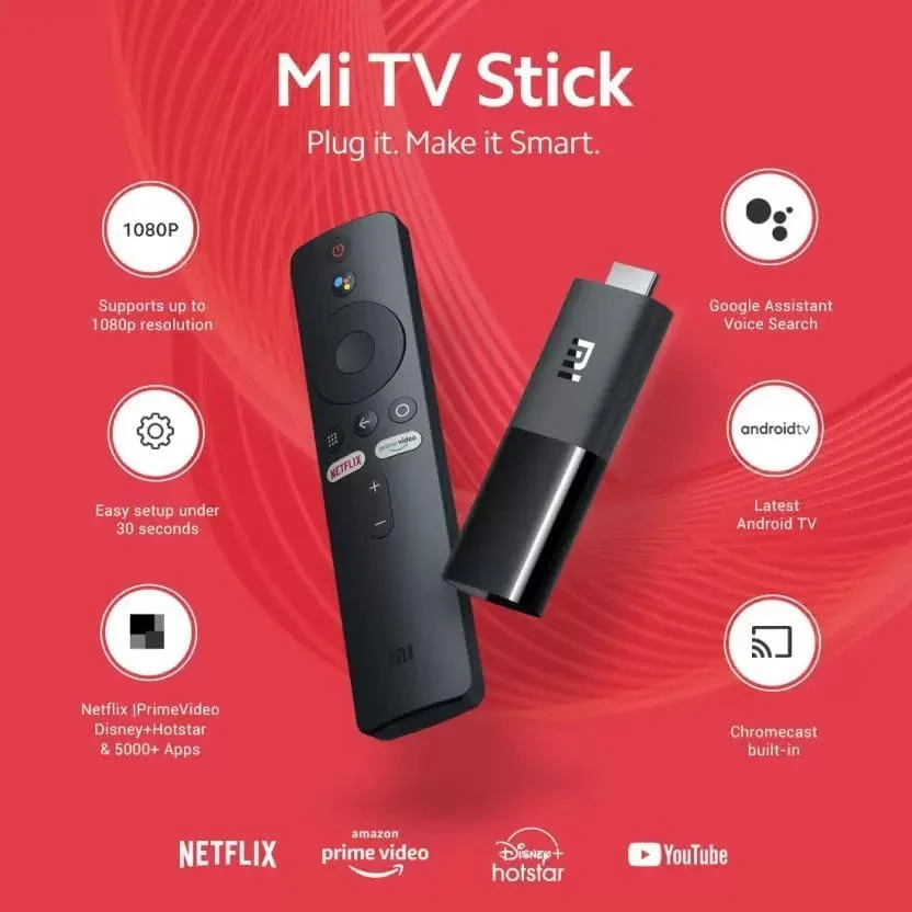 شیائومی Mi Tv Stick نسخه گلوبال اندروید تی وی 2K HDR چهار هسته ای HDMI 1 گیگابایت رم بلوتوث وای فای نتفلیکس گوگل اسیستنت، MDZ-24-Aa شیائومی Mi Tv Stick نسخه گلوبال اندروید تی وی 2K HDR چهار هسته ای HDMI 1 گیگابایت رم بلوتوث وای فای نتفلیکس گوگل اسیستنت، MDZ-24-Aa