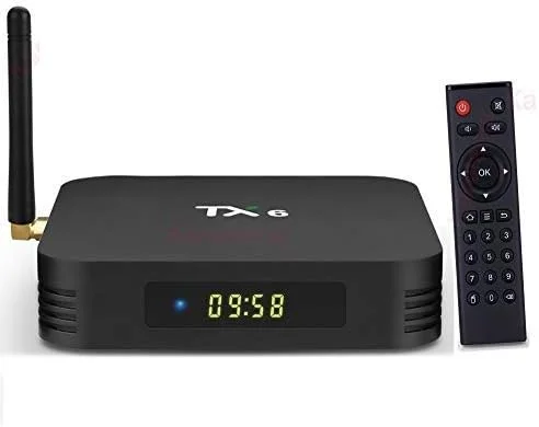 اندروید باکس TX6 اندروید 9.0 4GB DDR3 + 64GB H6 تا 1.5 گیگاهرتز چهار هسته ای ARM Cortex-A53 4K/6K 2.4G+5G WiFi 5.0 BT 4.1 اسمارت تی وی باکس