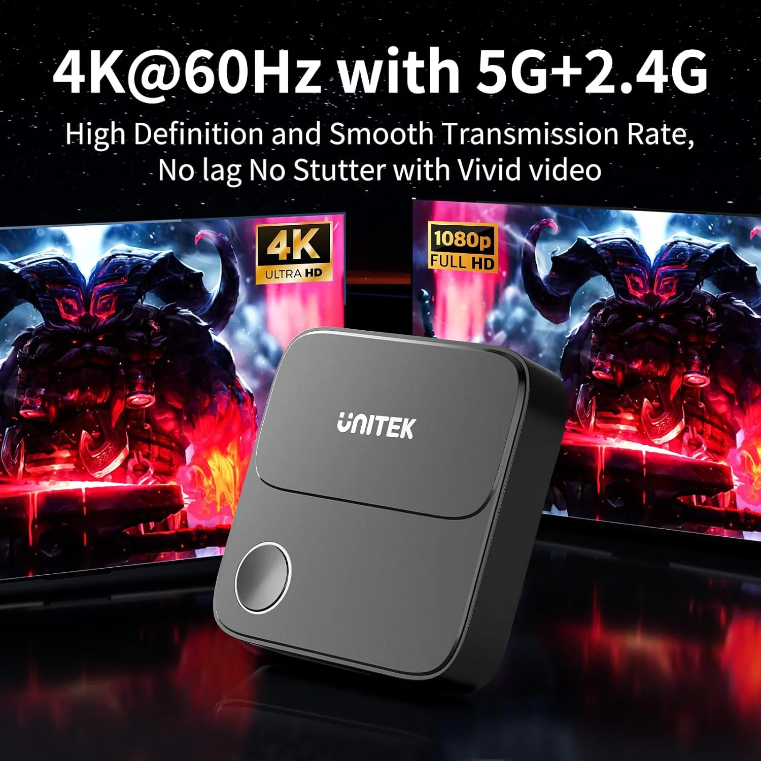 دانگل آداپتور نمایشگر HDMI بی سیم Unitek - آداپتور 2.4G/5G 4K Miracast/Airplay، وای فای HDMI برای تلویزیون/پروژکتور/مانیتور، پخش تصویر 4K@60Hz برای Miracast/iOS/Mac OS/Airplay/Android/Windows/DLNA دانگل آداپتور نمایشگر HDMI بی سیم Unitek - آداپتور 2.4G/5G 4K Miracast/Airplay، وای فای HDMI برای تلویزیون/پروژکتور/مانیتور، پخش تصویر 4K@60Hz برای Miracast/iOS/Mac OS/Airplay/Android/Windows/DLNA