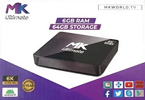 دستگاه پخش هوشمند تلویزیون اندروید Mk Ultimate - پخش کننده رسانه هوشمند 6K Ultra HD سازگار با پروژکتور تلویزیون - مجهز به اندروید نسخه 10
