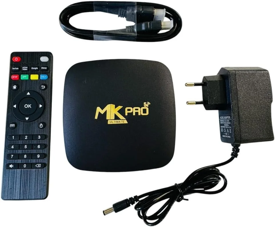 اندروید باکس MK Pro Ultimate 5G مدل 2025 با کیفیت 12K UltraHD، رم 32 گیگابایت و حافظه داخلی 512 گیگابایت، اندروید 13 و کانال های HD رایگان