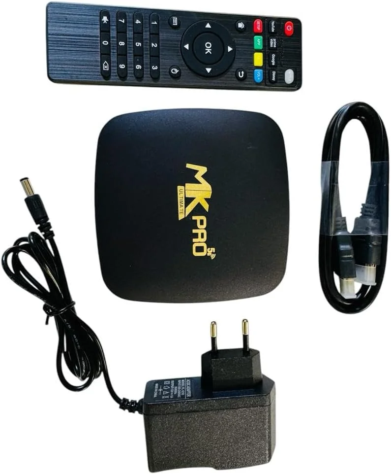 اندروید باکس MK Pro Ultimate 5G مدل 2025 (ویرایش ipl) کیفیت 12K UltraHD، رم 32 گیگابایت/حافظه داخلی 512 گیگابایت/اندروید 13 کانال های HD رایگان