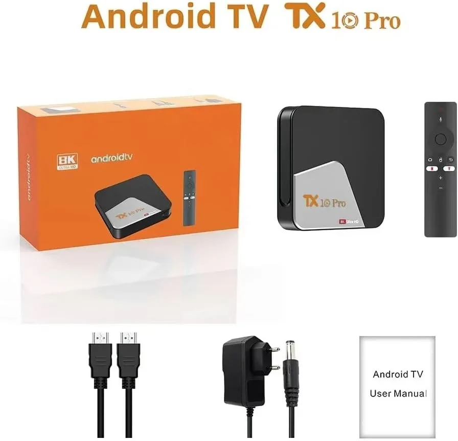 اندروید باکس هوشمند TX10 Pro با اندروید 13.0، پردازنده چهار هسته ای Allwinner H313، رم 2 گیگابایت، حافظه داخلی 16 گیگابایت، کیفیت 4K، پشتیبانی از صدا، AV1، کیفیت 1080P HD، وای فای دو بانده 5G و بلوتوث 5.0 اندروید باکس هوشمند TX10 Pro با اندروید 13.0، پردازنده چهار هسته ای Allwinner H313، رم 2 گیگابایت، حافظه داخلی 16 گیگابایت، کیفیت 4K، پشتیبانی از صدا، AV1، کیفیت 1080P HD، وای فای دو بانده 5G و بلوتوث 5.0