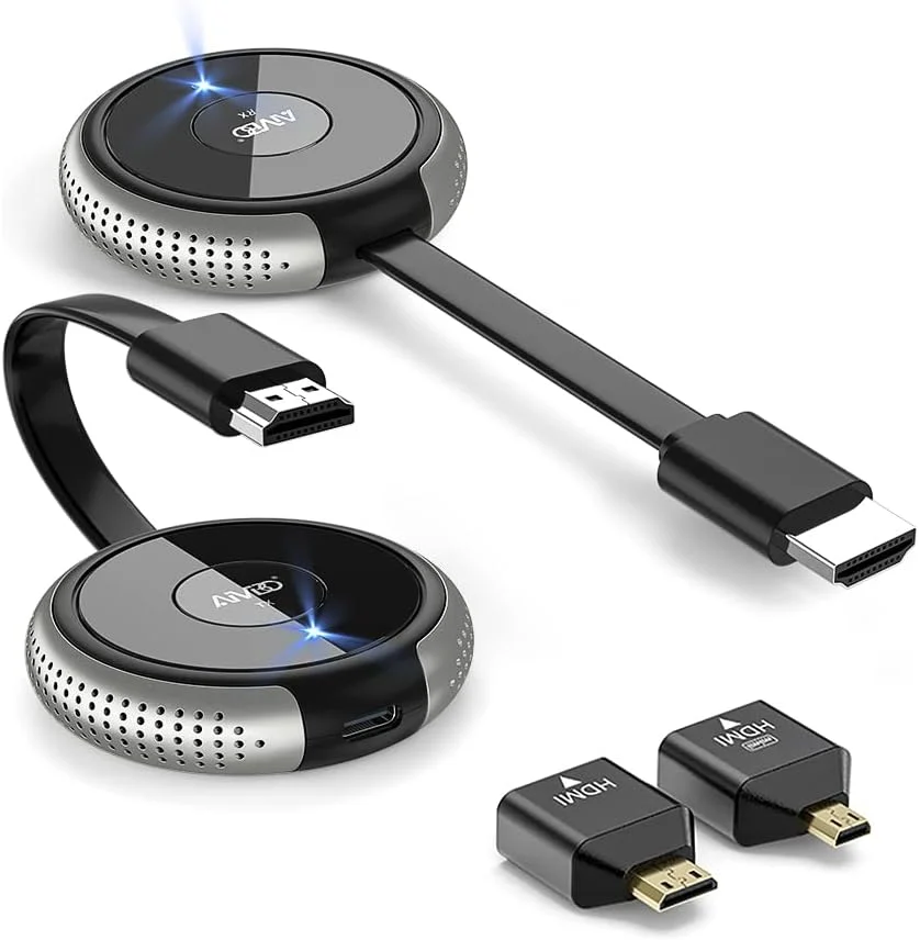 فرستنده و گیرنده HDMI بی‌سیم TIMBOOTECH 4K، پخش روان ویدیو/صوتی رسانه، توسعه دهنده بی‌سیم HDMI 5G برای لپ‌تاپ، دوربین، جعبه کابل، DVD، تلفن به مانیتور، پروژکتور، HDTV تا 50 متر