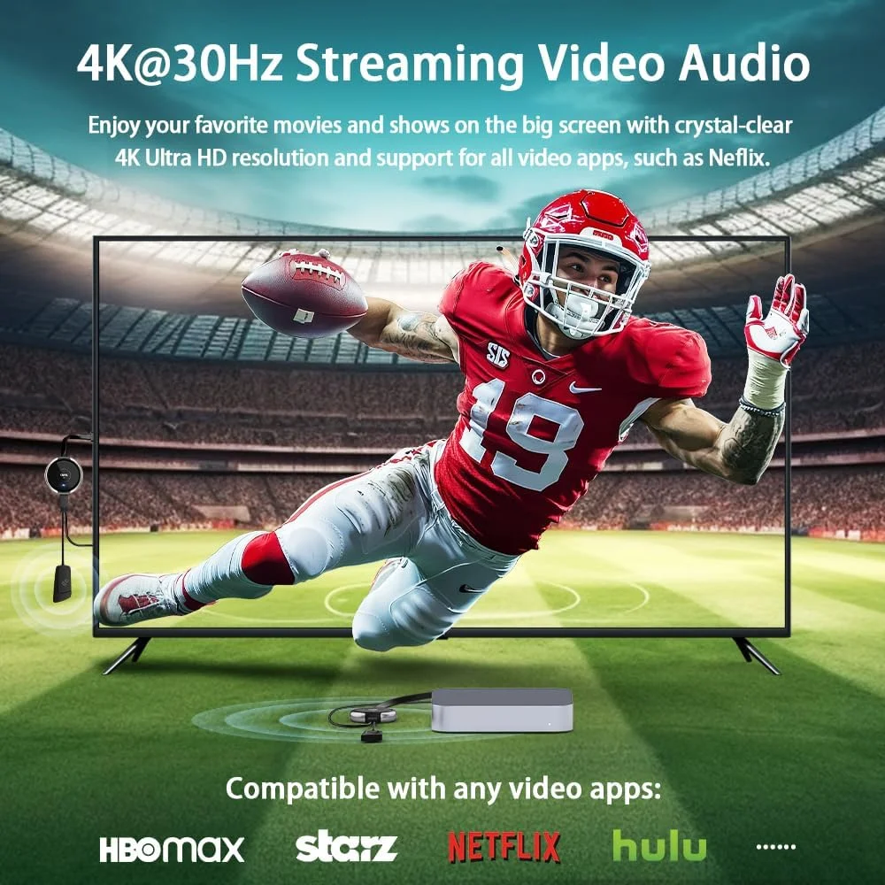 فرستنده و گیرنده HDMI بیسیم TIMBOOTECH 4K، پخش روان ویدیو/صوتی رسانه، توسعه دهنده بیسیم HDMI 5G برای لپتاپ، دوربین، جعبه کابل، DVD، تلفن به مانیتور، پروژکتور، HDTV تا 50 متر فرستنده و گیرنده HDMI بیسیم TIMBOOTECH 4K، پخش روان ویدیو/صوتی رسانه، توسعه دهنده بیسیم HDMI 5G برای لپتاپ، دوربین، جعبه کابل، DVD، تلفن به مانیتور، پروژکتور، HDTV تا 50 متر