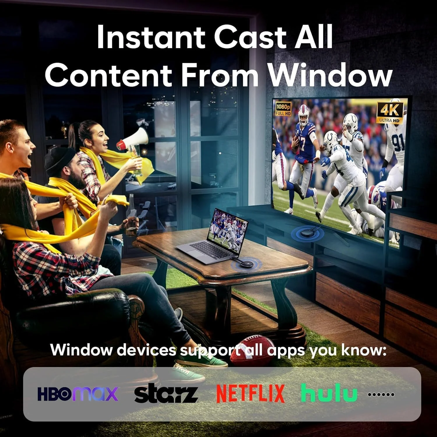 فرستنده و گیرنده HDMI بی‌سیم توبو 4K، توسعه دهنده بی‌سیم HDMI فایل صوتی و تصویری رسانه استریمینگ، برد بلند 50 متری 165FT، پخش ویدیو و صدا از لپ‌تاپ کامپیوتر به مانیتور (TD-1213H، مشکی)