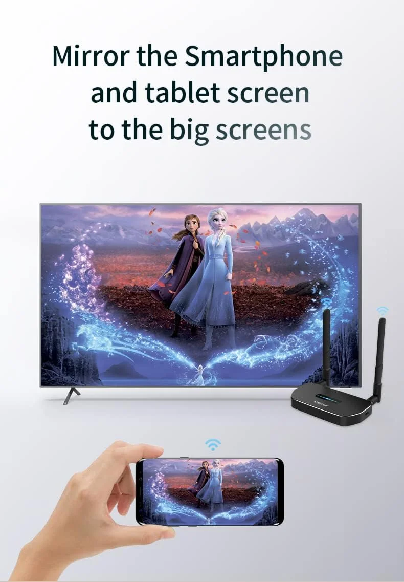 کیت فرستنده و گیرنده HDMI بی‌سیم 4K، 11 گیگابیت/100 متر، تجهیزات ارائه بی‌سیم 4K آداپتور HDMI، رسانه پخش جریانی Plug and Play. لپ تاپ، دانگل، کامپیوتر شخصی، PS4، تلفن هوشمند به HDTV/پروژکتور