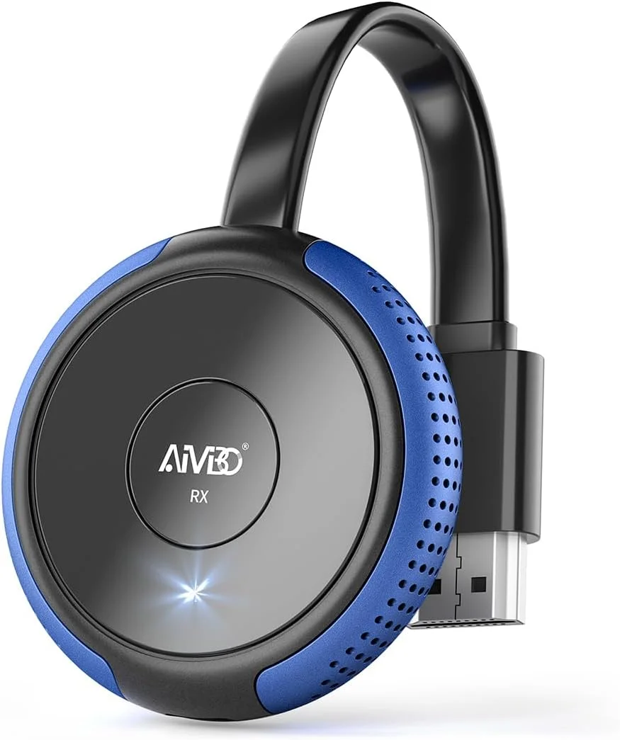 آداپتور نمایشگر HDMI بی‌سیم TIMBOOTECH 4K/5G، دانگل میراکست 4K@30Hz، گیرنده ویدئو و صدا با قابلیت Screen Mirroring تا 20 متر، برای لپ‌تاپ، کامپیوتر، آیفون، آی‌پد، تبلت، مک، اندروید، ویندوز به تلویزیون/پروژکتور/مانیتور