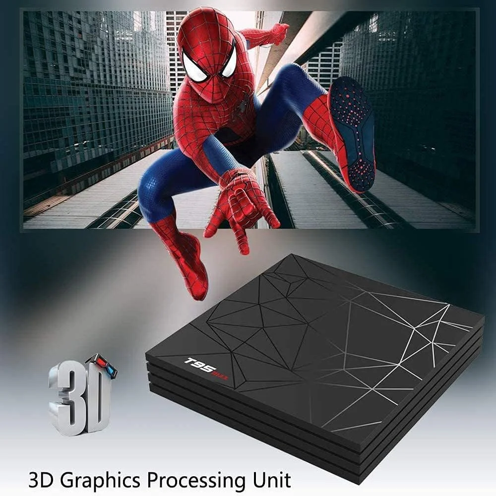 اندروید باکس 9.0، مدل T95 MAX با 4 گیگابایت رم و 64 گیگابایت حافظه داخلی، پردازنده چهارهستهای 64 بیتی Allwinner H6 ARM Corter-A53، پردازنده گرافیکی Mali-T720 MP2، وای فای 2.4 گیگاهرتز، قابلیت پخش 6K و 4K، ست تاپ باکس، 4GB+64GB اندروید باکس 9.0، مدل T95 MAX با 4 گیگابایت رم و 64 گیگابایت حافظه داخلی، پردازنده چهارهستهای 64 بیتی Allwinner H6 ARM Corter-A53، پردازنده گرافیکی Mali-T720 MP2، وای فای 2.4 گیگاهرتز، قابلیت پخش 6K و 4K، ست تاپ باکس، 4GB+64GB