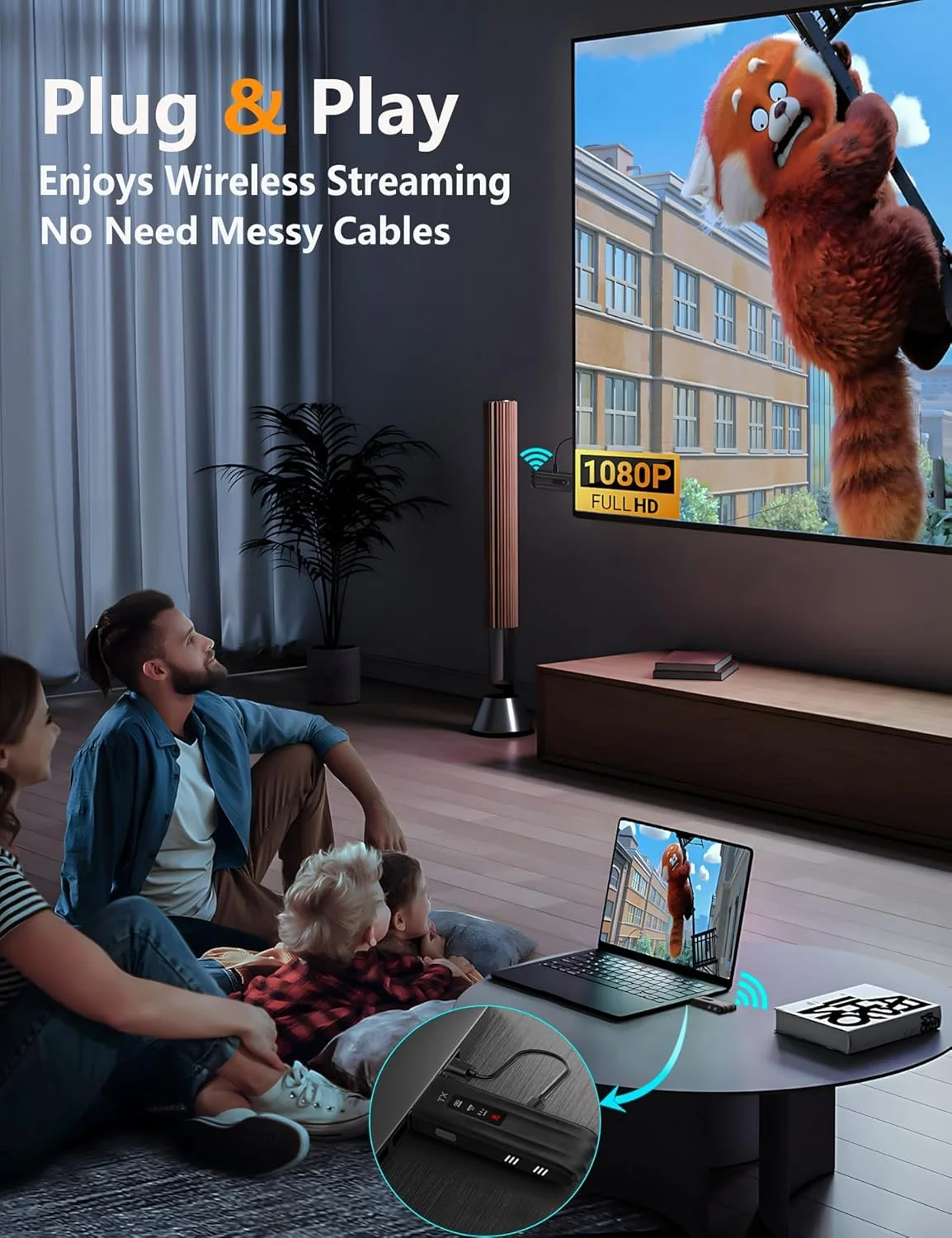 فرستنده و گیرنده HDMI بیسیم 4K، کیت توسعه دهنده HDMI بیسیم قابل حمل 2.4G/5G با قابلیت اتصال سریع و آسان برای پخش ویدیو و صدا به مانیتور از لپتاپ/کامپیوتر/باکس تلویزیون/پروژکتور فرستنده و گیرنده HDMI بیسیم 4K، کیت توسعه دهنده HDMI بیسیم قابل حمل 2.4G/5G با قابلیت اتصال سریع و آسان برای پخش ویدیو و صدا به مانیتور از لپتاپ/کامپیوتر/باکس تلویزیون/پروژکتور