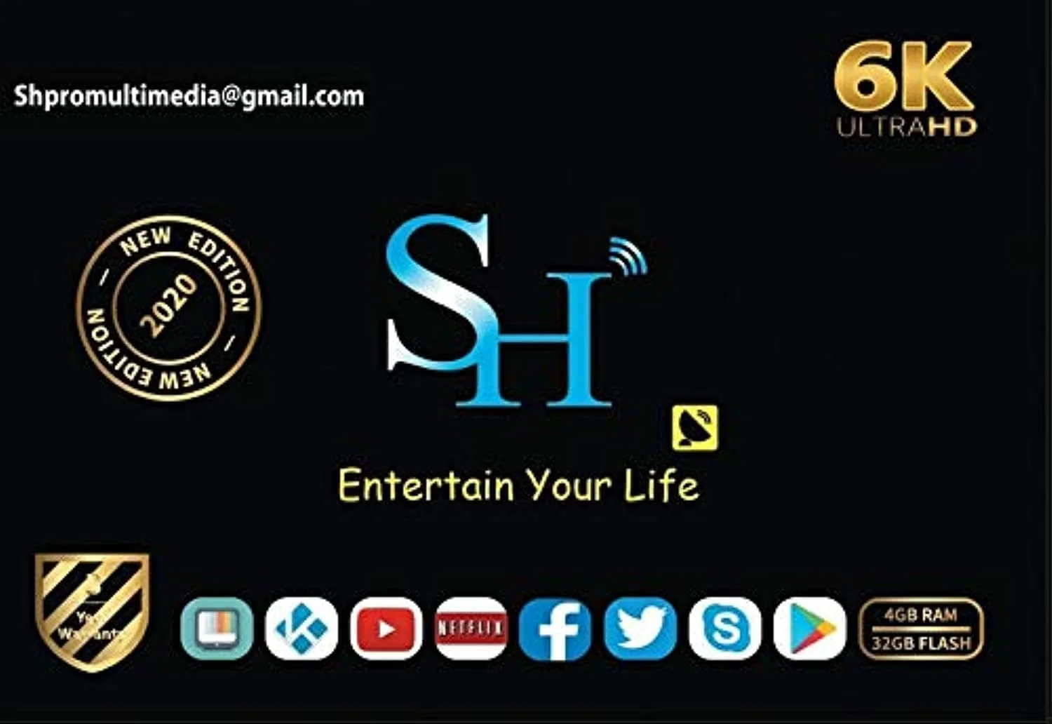 تبدیل تلویزیون معمولی به هوشمند با اندروید باکس SH (رم 4 گیگابایت، حافظه 32 گیگابایت)