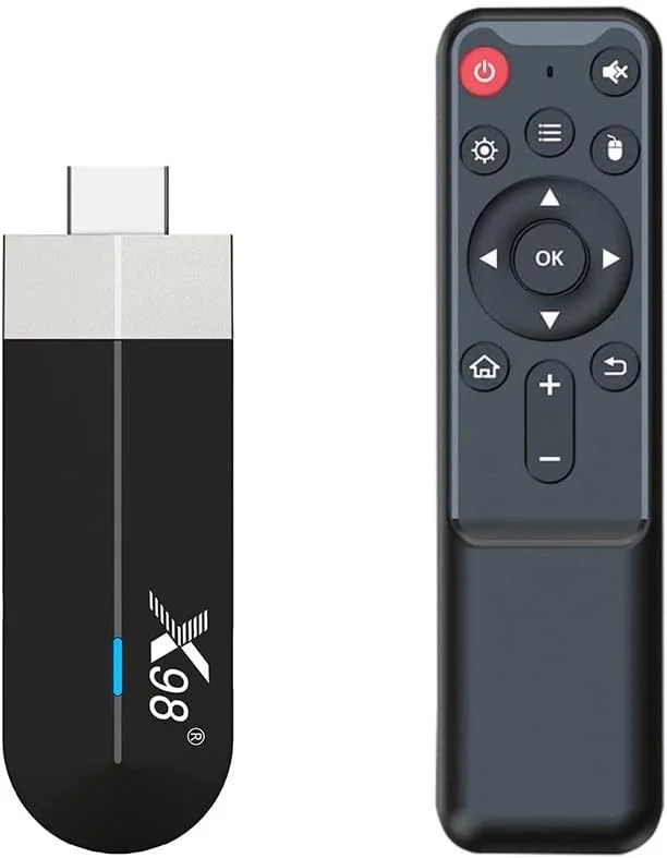 دانگل هوشمند تلویزیون X98 S500 S905Y4 اندروید 11.0، رم 4 گیگابایت/ رام 32 گیگابایت، چهار هسته ای H.265 4K پخش کننده رسانه کوچک