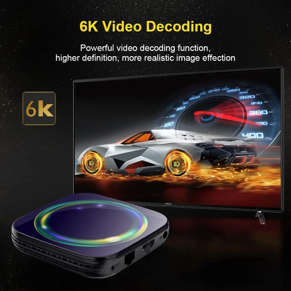 اندروید باکس SXGCH Android 11.0، اندروید باکس هوشمند با پردازنده چهارهستهای S905W2 Quad Core ARM Cortex A35، پشتیبانی از Ultra HD 4K/Dual Band 2.4Ghz 5Ghz Wifi/100M Enternet، همراه با مینی کیبورد بیسیم، 4 گیگابایت رم + 64 گیگابایت حافظه داخلی اندروید باکس SXGCH Android 11.0، اندروید باکس هوشمند با پردازنده چهارهستهای S905W2 Quad Core ARM Cortex A35، پشتیبانی از Ultra HD 4K/Dual Band 2.4Ghz 5Ghz Wifi/100M Enternet، همراه با مینی کیبورد بیسیم، 4 گیگابایت رم + 64 گیگابایت حافظه داخلی