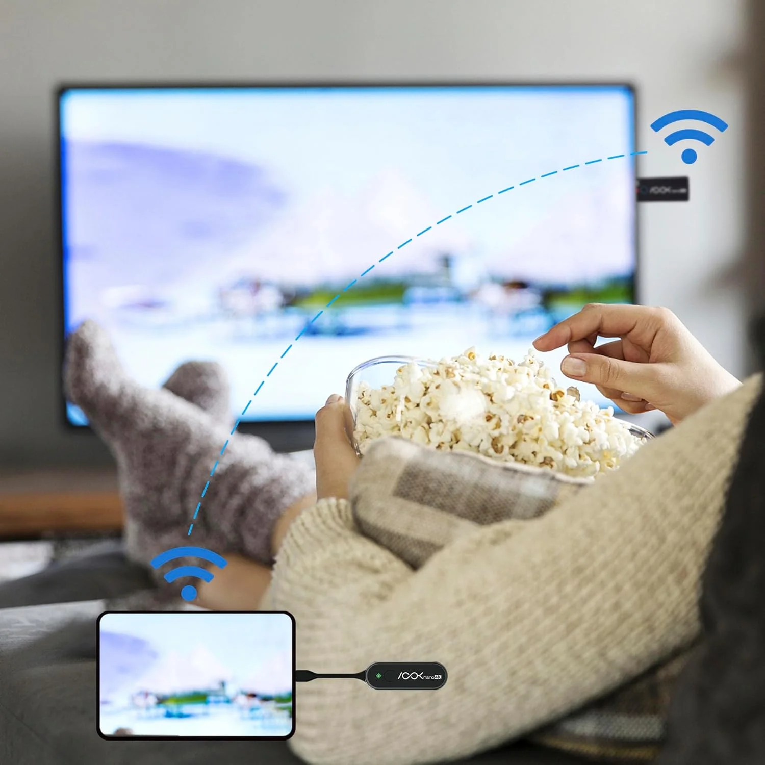 فرستنده و گیرنده HDMI بیسیم RGBlink ASK nano UHD، USB-C، 4K، 40 متر، Plug & Play، آیفون 15/تبلت/لپ تاپ به تلویزیون فرستنده و گیرنده HDMI بیسیم RGBlink ASK nano UHD، USB-C، 4K، 40 متر، Plug & Play، آیفون 15/تبلت/لپ تاپ به تلویزیون