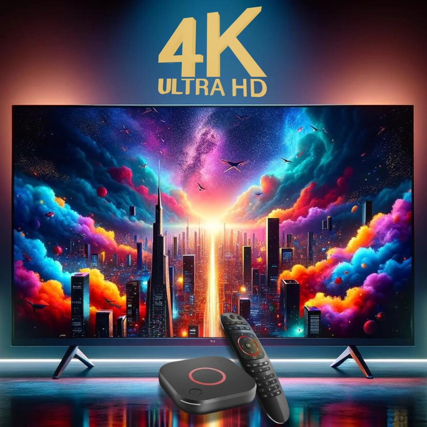 دستگاه گیرنده تلویزیون Raxxio MAG544w3 - دستگاه پخش جریانی تلویزیون 4K HDR با چیپست Amlogic S905Y4، رم 1 گیگابایتی DDR4، حافظه فلش 4 گیگابایتی، Dolby Digital Plus، لینوکس 4.9، وای فای دو بانده، USB 2.0، کابل HDMI و ریموت